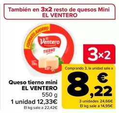 Oferta de El Ventero - Queso Tierno Mini en Carrefour