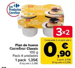 Oferta de Carrefour - Flan De Huevo Classic en Carrefour