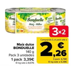 Oferta de Bonduelle - Maíz Dulce en Carrefour