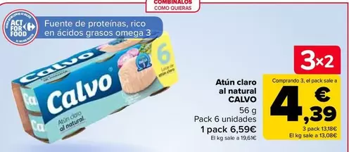 Oferta de Calvo - Atún Al Natural  en Carrefour