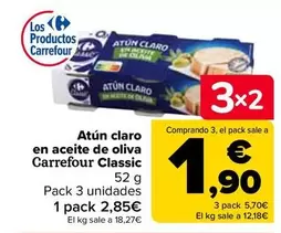 Oferta de Carrefour - Atún Claro  En Aceite De Oliva Classic en Carrefour