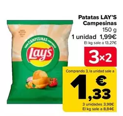 Oferta de Lay's - Patatas Campesinas en Carrefour