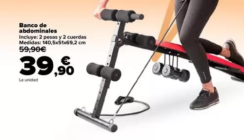 Oferta de Banco De Abdominales por 39,9€ en Carrefour