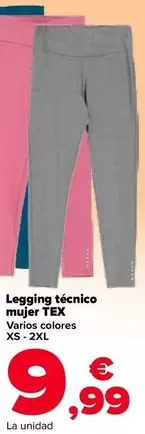 Oferta de TEX - Legging Técnico Mujer por 9,99€ en Carrefour