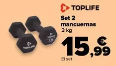 Oferta de Toplife - Set 2 Mancuernas por 15,99€ en Carrefour