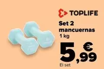 Oferta de Toplife - Set 2 Mancuernas por 5,99€ en Carrefour