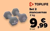 Oferta de Toplife - Set 2 Mancuernas por 9,99€ en Carrefour