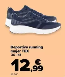 Oferta de TEX - Deportivo Running Mujer por 12,99€ en Carrefour