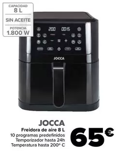 Oferta de Jocca - Freidora De Aire 8 L por 65€ en Carrefour