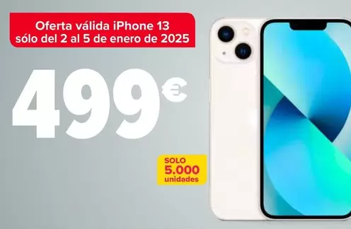 Oferta de Apple - Iphone 13 por 499€ en Carrefour