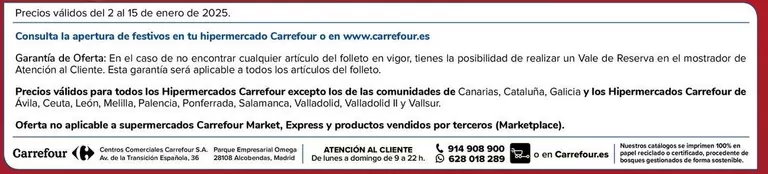 Oferta de Consulta La Apertura De Festivos En Tu Hipermercado Carrefour O En Www. Carrefour.es  en Carrefour