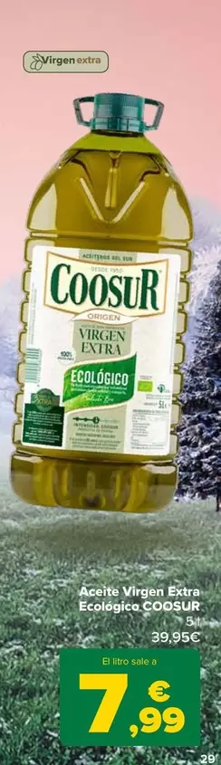 Oferta de Coosur - Aceite Virgen Extra Ecológico por 7,99€ en Carrefour