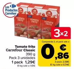 Oferta de Carrefour - Tomate Frito Classic en Carrefour