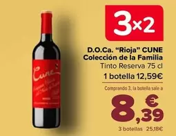 Oferta de Cune - D.O.Ca. "Rioja" Colección De La Familia en Carrefour