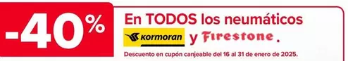 Oferta de En Todos Los Neumaticos Michelin , Firestone Y Roadcruza en Carrefour