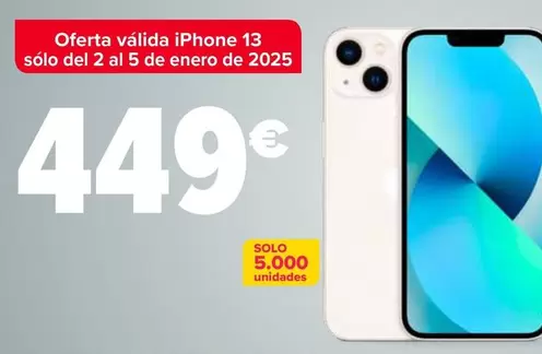 Oferta de Apple - Iphone 13 por 449€ en Carrefour