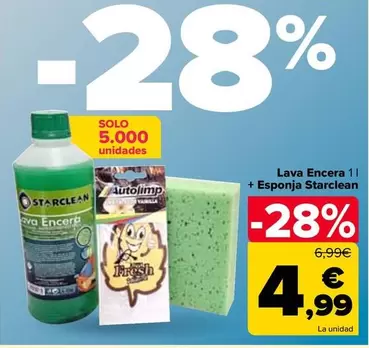 Oferta de Starclean - Lava Encera + Esponja por 4,99€ en Carrefour