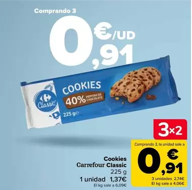 Oferta de Carrefour - Cookies Classic en Carrefour