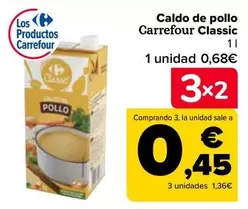 Oferta de Carrefour - Caldo De Pollo Classic en Carrefour