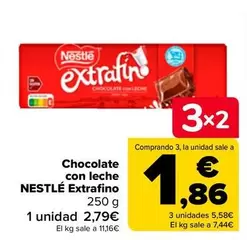 Oferta de Nestlé - Chocolate Con Leche Extrafino en Carrefour