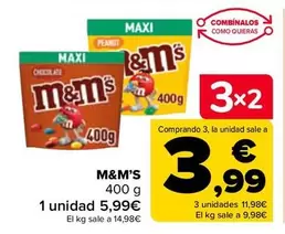 Oferta de M&M's en Carrefour