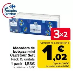 Oferta de Carrefour - Pañuelos De Bolsillo Mini Soft en Carrefour