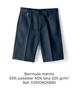 Oferta de Lana - Bermuda Marino 55% Poliéster 45%  235 Gr/m2 en El Corte Inglés