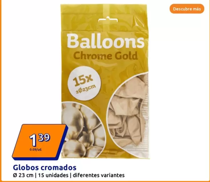 Oferta de Globos Cromados por 1,39€ en Action