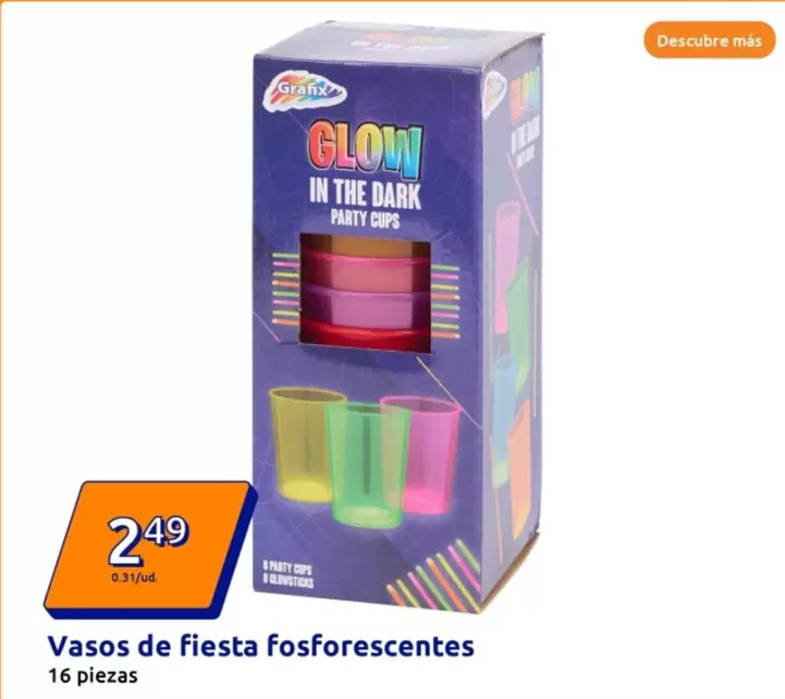 Oferta de Vasos De Fiesta Fosforescentes por 2,49€ en Action