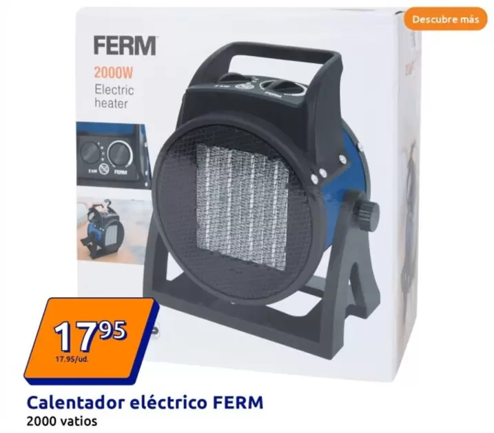 Oferta de Ferm - Calentador Eléctrico por 17,95€ en Action