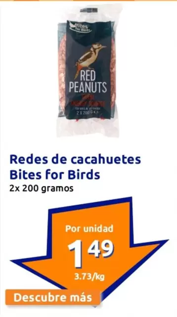 Oferta de Bites For Birds - Redes De Cacahuetes por 1,49€ en Action