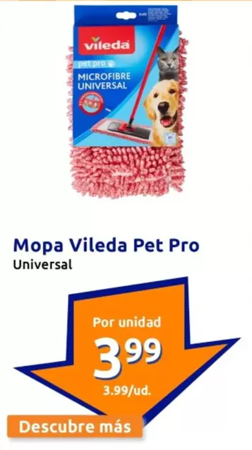 Oferta de Vileda - Mopa Pet Pro por 3,99€ en Action