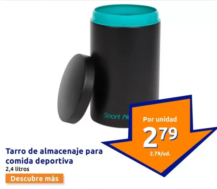 Oferta de Tarro De Almacenaje Para Comida Deportiva por 2,79€ en Action