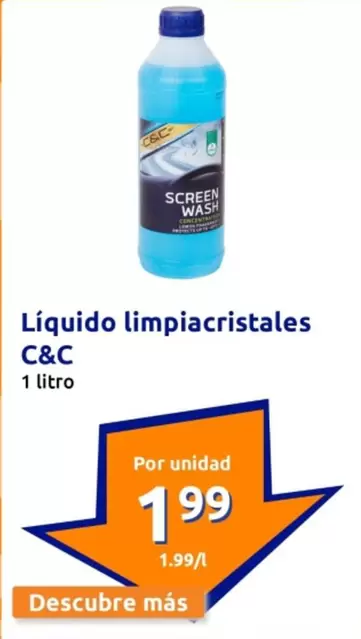 Oferta de C&C - Liquido Limpiacristales por 1,99€ en Action