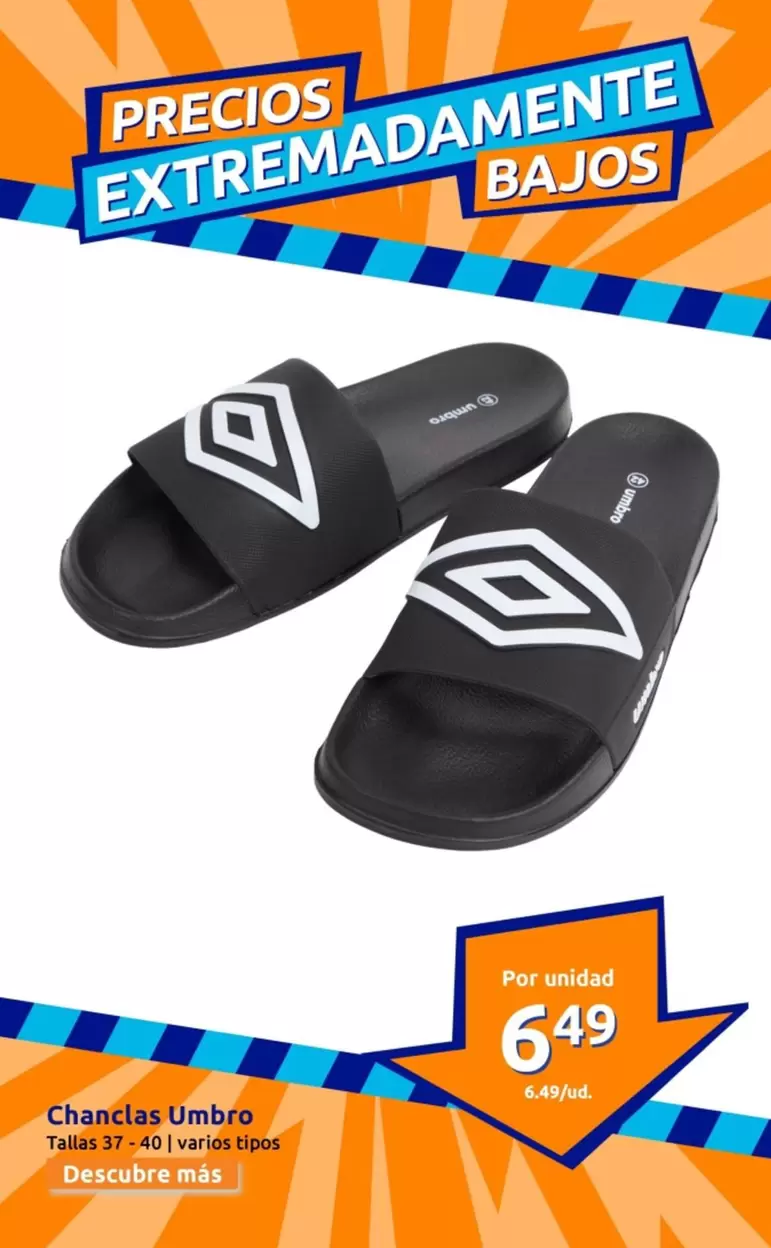 Oferta de Chanclas Umbro  por 6,49€ en Action