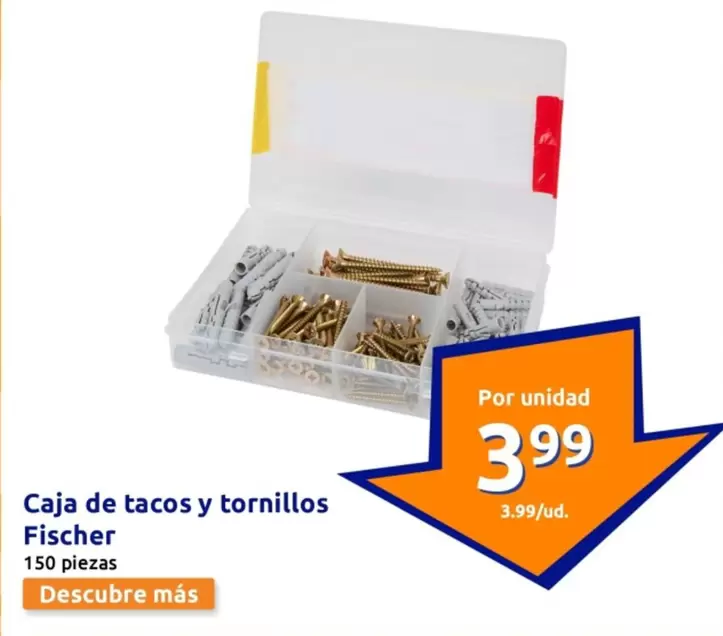 Oferta de Fischer - Caja De Tacos Y Tornillos por 3,99€ en Action