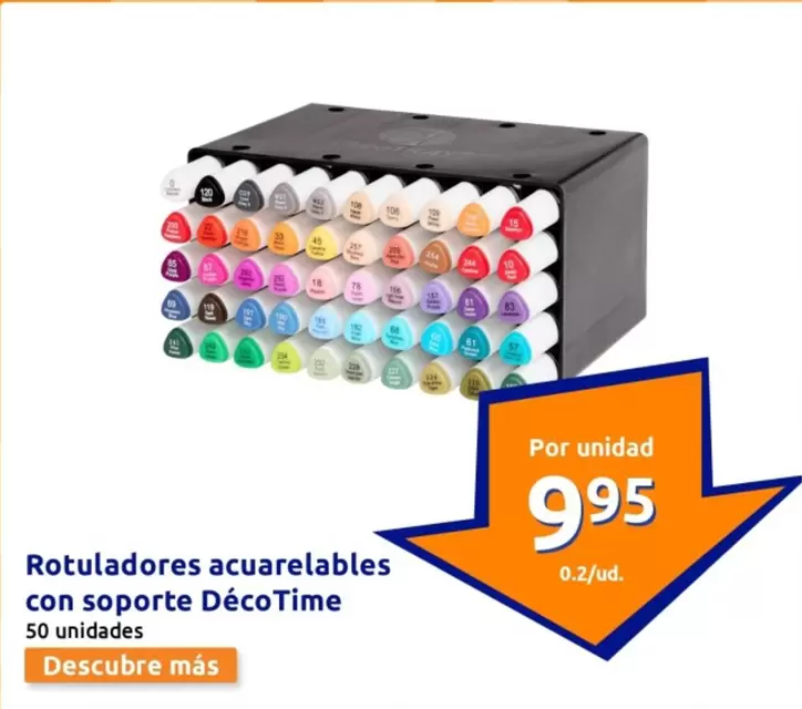 Oferta de Rotuladores Acuarelables Con Soporte Decotime  por 9,95€ en Action