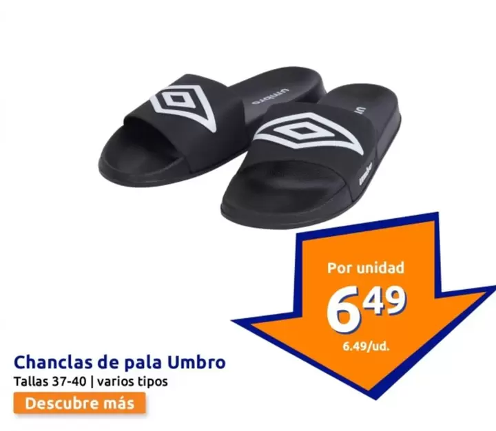 Oferta de Chanclas De Pala Umbro  por 6,49€ en Action