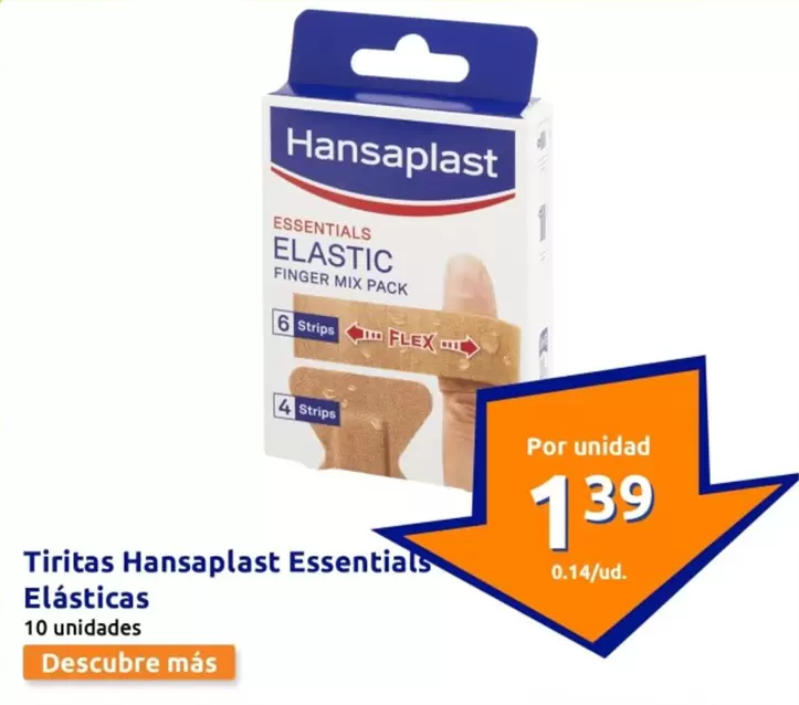 Oferta de Hansaplast - Tiritas Essentials Elasticas por 1,39€ en Action