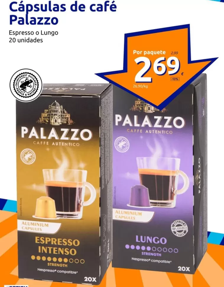 Oferta de Palazzo - Cápsulas De Café por 269€ en Action