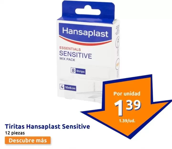 Oferta de Hansaplast - Tiritas Sensitive  por 1,39€ en Action