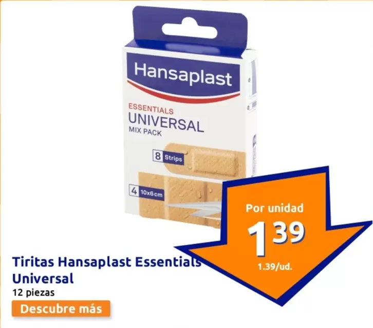 Oferta de Hansaplast - Tiritas Essentials Universal  por 1,39€ en Action