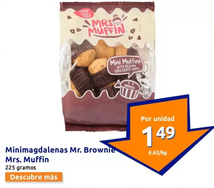 Oferta de Mrs.Muffin  - Minimagdalenas Mr. Brownie por 1,49€ en Action