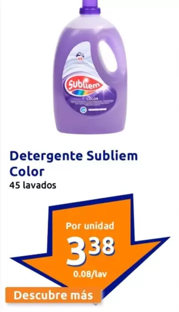 Oferta de Subliem - Detergente Color por 3,38€ en Action