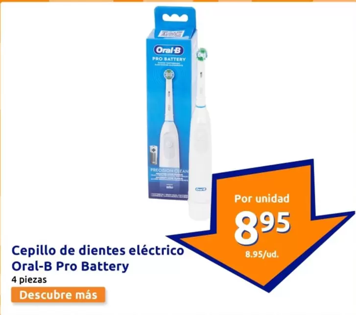 Oferta de Oral B - Cepillo De Dientes Eléctrico Pro Battery por 8,95€ en Action