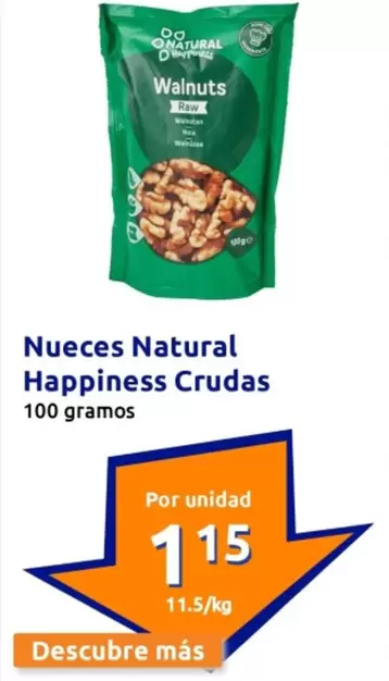 Oferta de Natural Happiness - Nueces Crudas por 1,15€ en Action