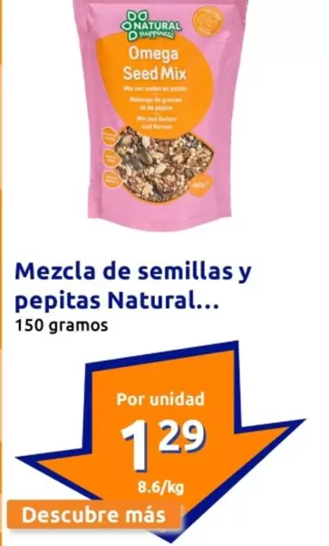 Oferta de Natural - Mezcla De Semillas Y Pepitas  por 1,29€ en Action