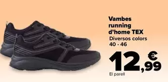 Oferta de TEX - Deportivo Running Hombre por 12,99€ en Carrefour