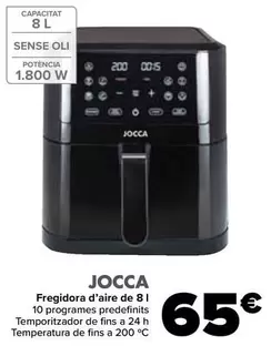 Oferta de Jocca - Freidora De Aire 8 L por 65€ en Carrefour