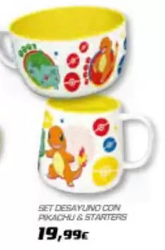 Oferta de Set Desayuno Con Pikachu & Starters por 19,99€ en Toy Planet
